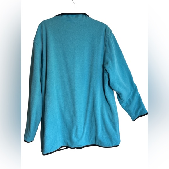 Junonia Reversible Zippered Sweatshirt in Teal and Gray. Size 1X - Picture 2 of 8